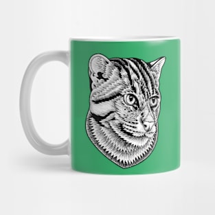 Fishing cat - ink illustration Mug